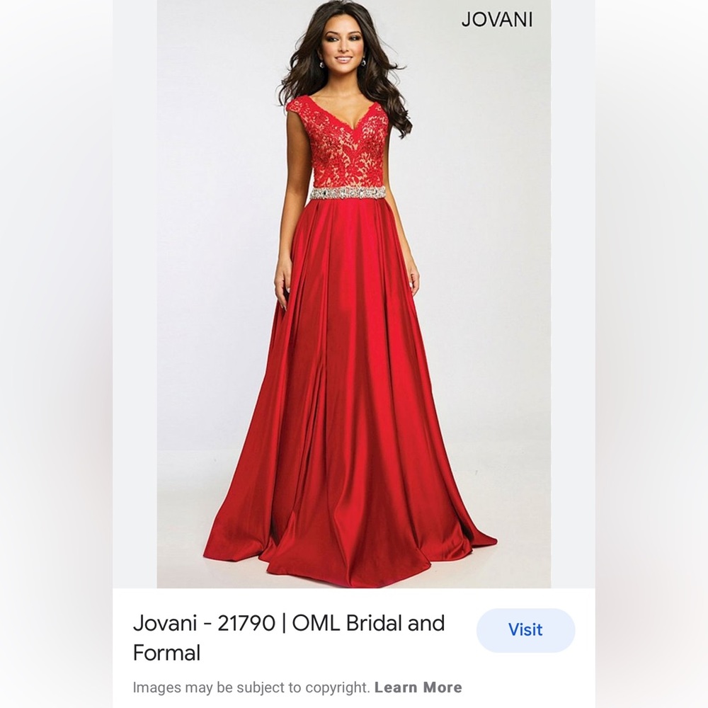 Formal Prom Dress Elegant Satin Red